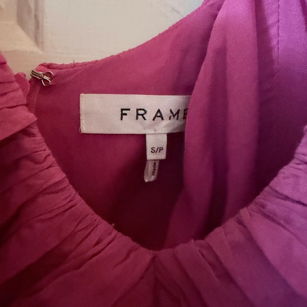 Frame Denim Fuchsia Ruffled Top - Picture 2 of 2